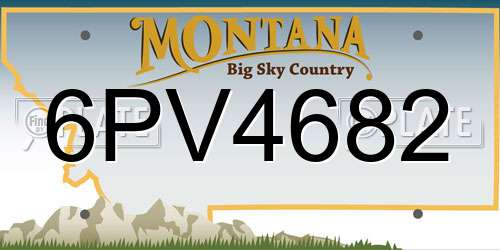 6PV4682 Montana License Plate