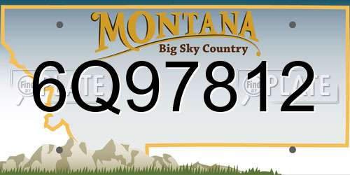 6Q97812 Montana License Plate