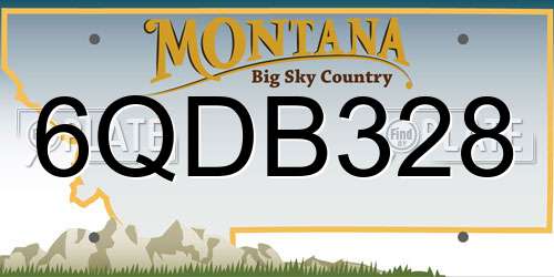 6QDB328 Montana License Plate