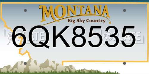6QK8535 Montana License Plate