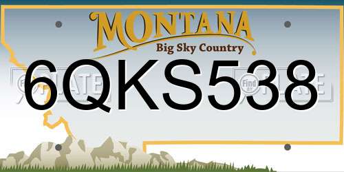 6QKS538 Montana License Plate