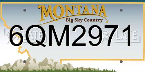 6QM2971 Montana License Plate