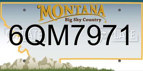 6QM7971 Montana License Plate