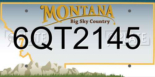 6QT2145 Montana License Plate