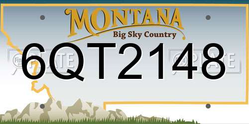 6QT2148 Montana License Plate