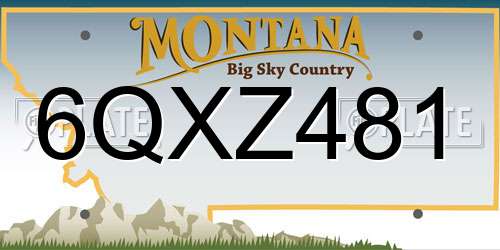 6QXZ481 Montana License Plate