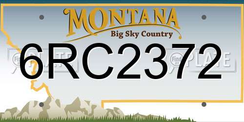 6RC2372 Montana License Plate
