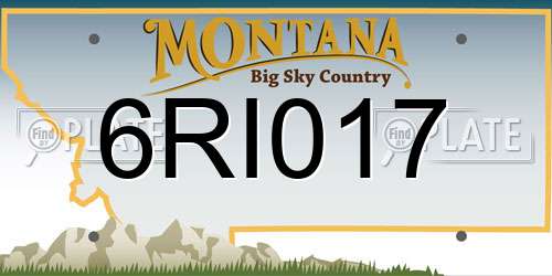 6RI017 Montana License Plate