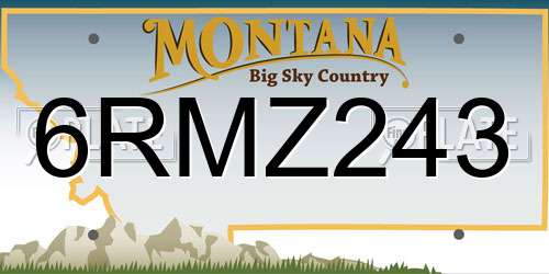 6RMZ243 Montana License Plate