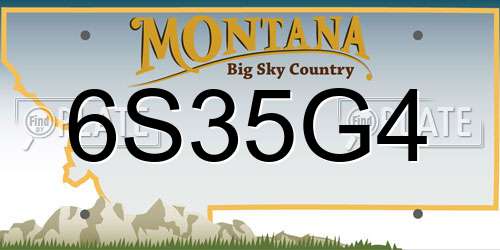 6S35G4 Montana License Plate