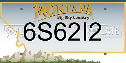 6S62I2 Montana License Plate