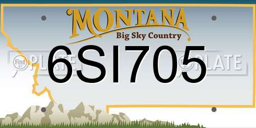 6SI705 Montana License Plate