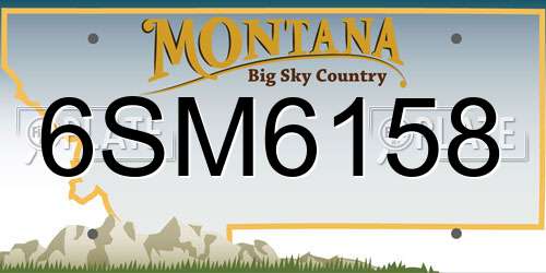 6SM6158 Montana License Plate