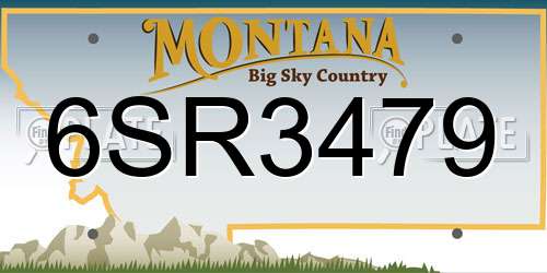 6SR3479 Montana License Plate