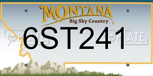 6ST241 Montana License Plate