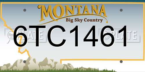 6TC1461 Montana License Plate