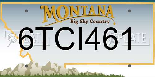 6TCI461 Montana License Plate
