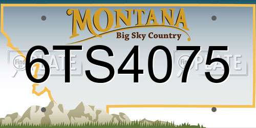 6TS4075 Montana License Plate