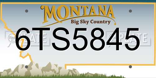 6TS5845 Montana License Plate