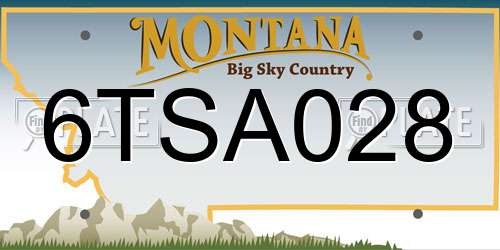 6TSA028 Montana License Plate