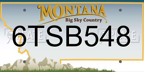6TSB548 Montana License Plate