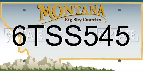 6TSS545 Montana License Plate