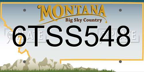 6TSS548 Montana License Plate