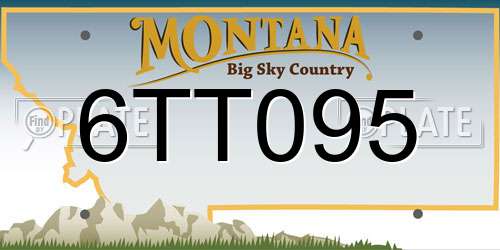 6TT095 Montana License Plate