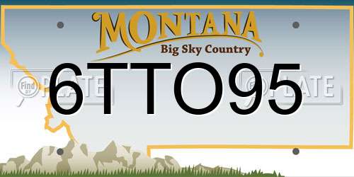 6TTO95 Montana License Plate