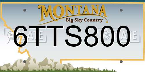 6TTS800 Montana License Plate