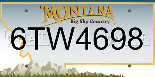 6TW4698 Montana License Plate