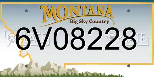 6V08228 Montana License Plate