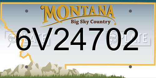 6V24702 Montana License Plate