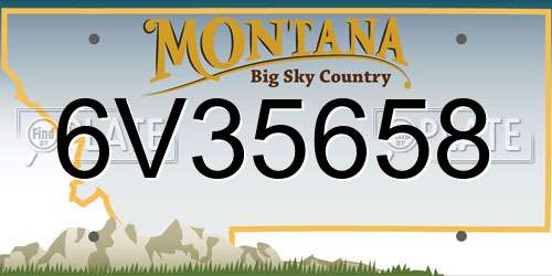 6V35658 Montana License Plate