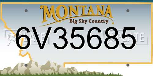 6V35685 Montana License Plate