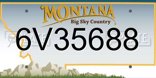 6V35688 Montana License Plate