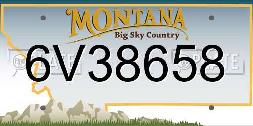 6V38658 Montana License Plate