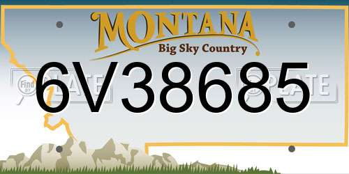 6V38685 Montana License Plate