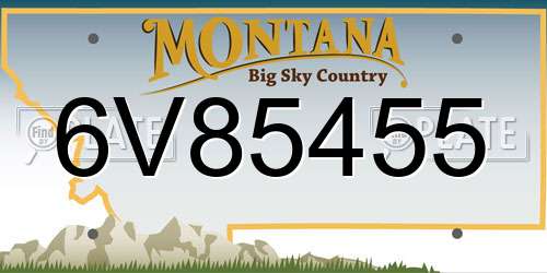 6V85455 Montana License Plate
