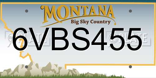 6VBS455 Montana License Plate