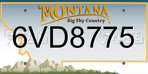 6VD8775 Montana License Plate