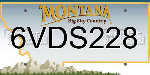 6VDS228 Montana License Plate