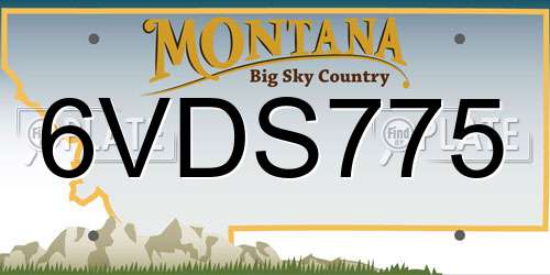 6VDS775 Montana License Plate