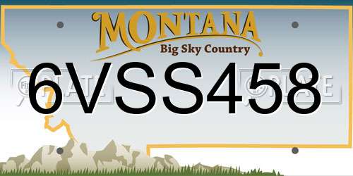 6VSS458 Montana License Plate