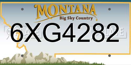 6XG4282 Montana License Plate