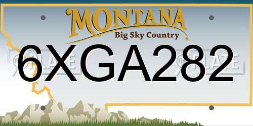 6XGA282 Montana License Plate