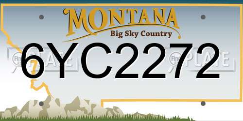 6YC2272 Montana License Plate