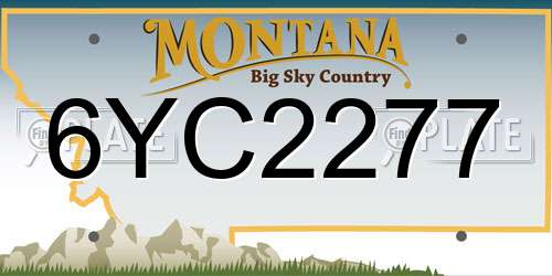 6YC2277 Montana License Plate