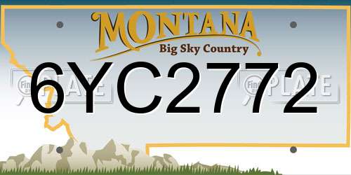 6YC2772 Montana License Plate
