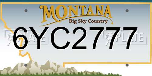 6YC2777 Montana License Plate